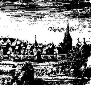 Ausschnitt aus der Stadtansicht eines unbekannten Künstlers, um 1680