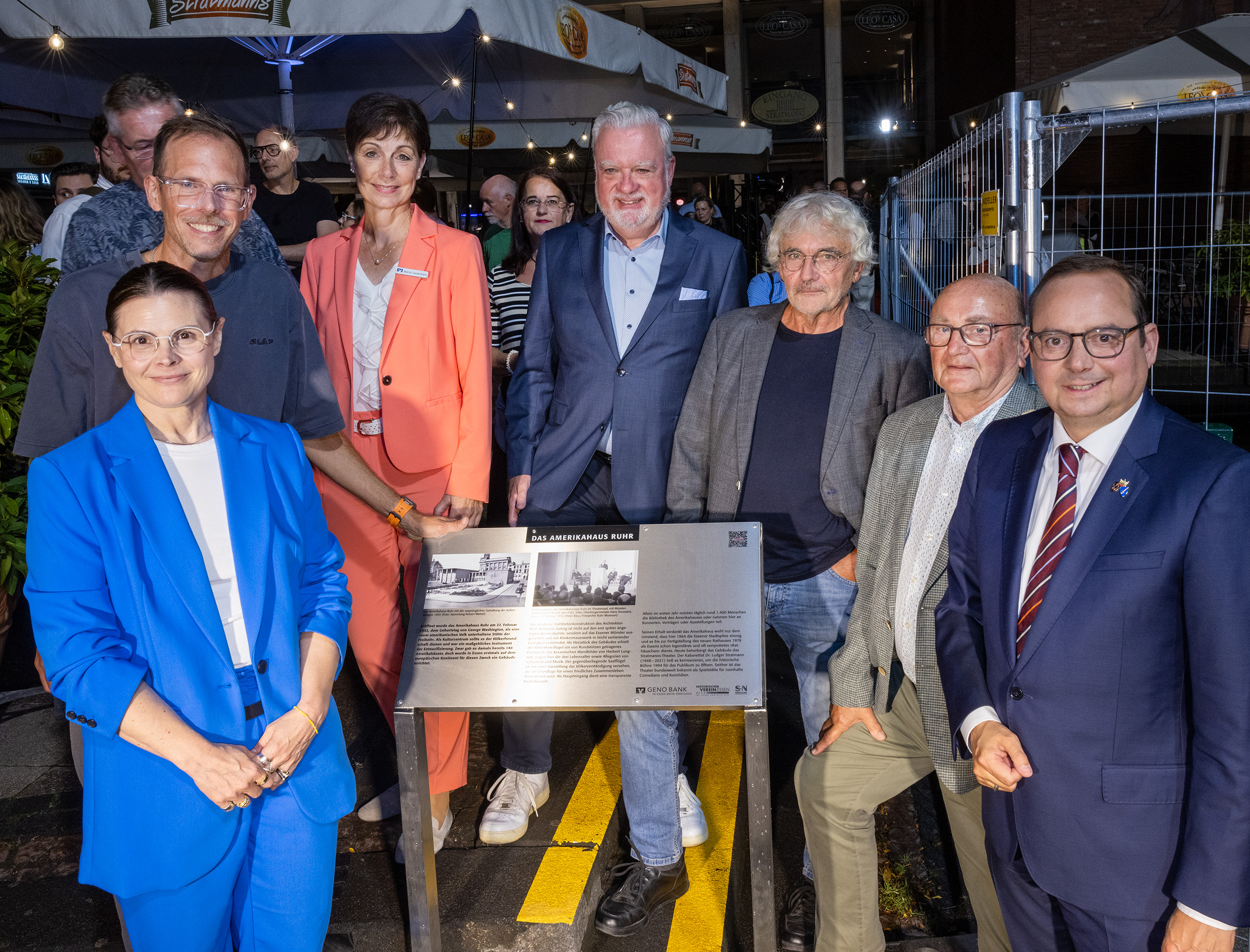 Amerikahaus: Neue Tafel auf dem Denkmalpfad